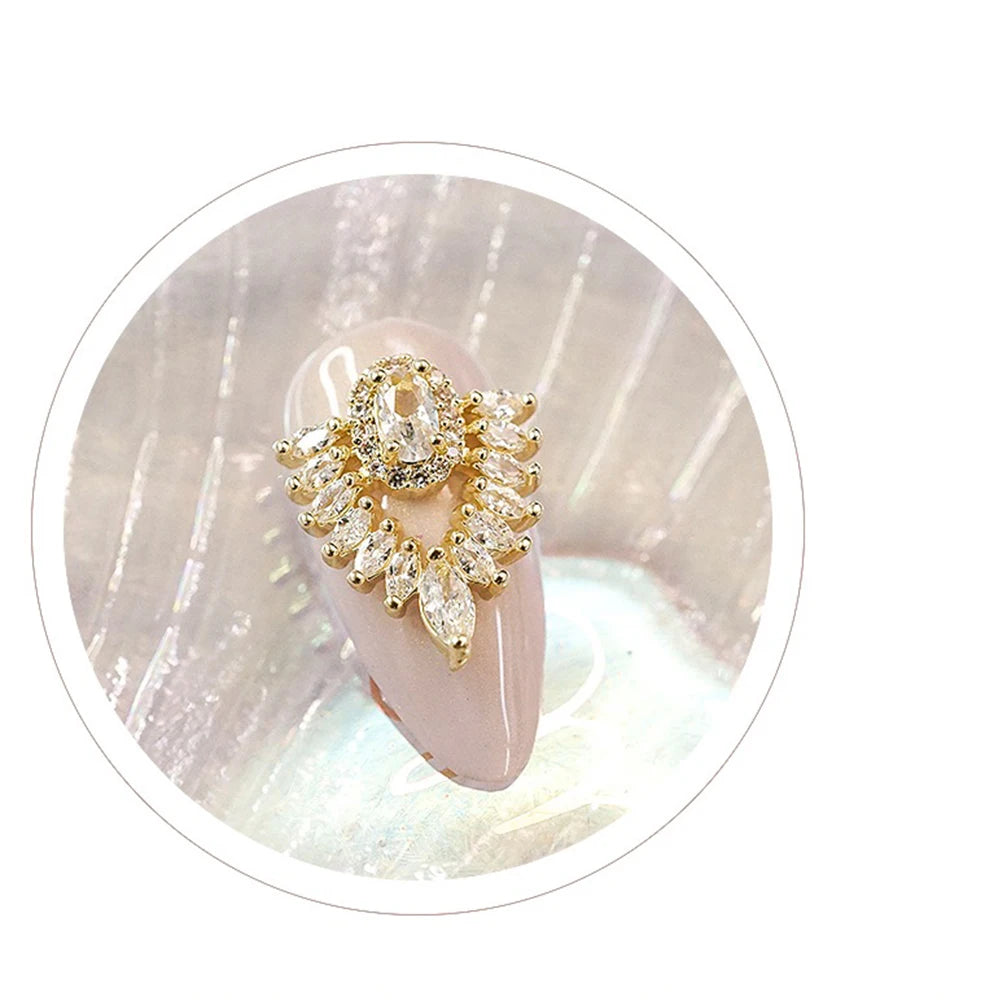 Crystal Alloy French Court Nail Charms