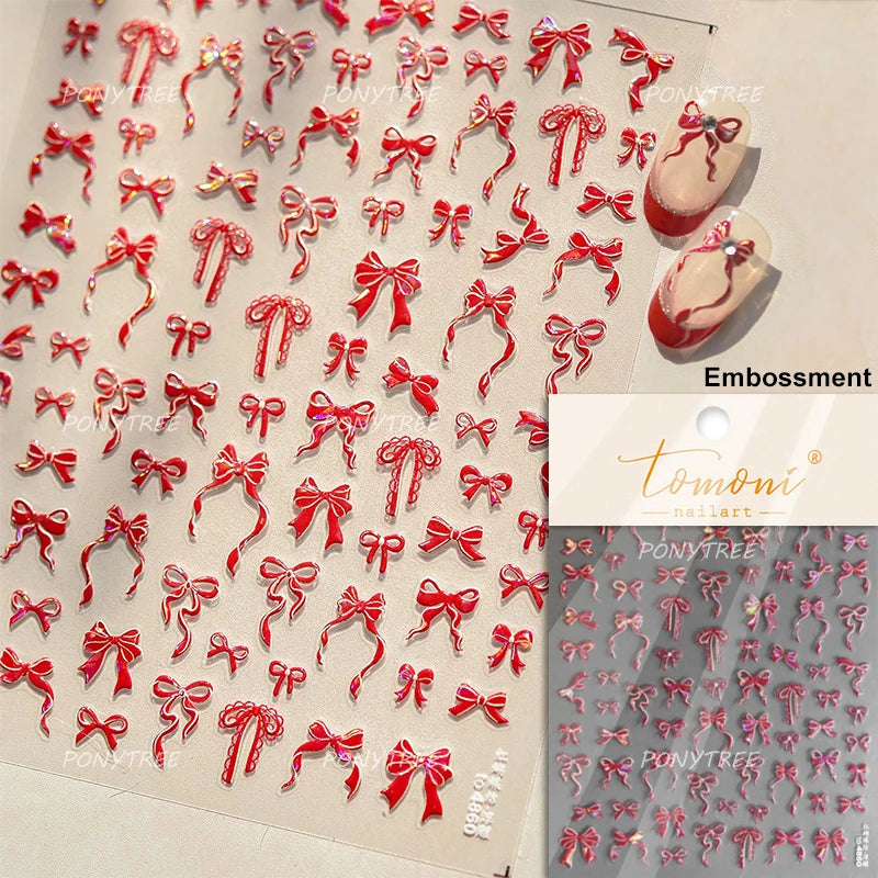 Jelly Bowknot Star Dreamy Nail Art Stickers