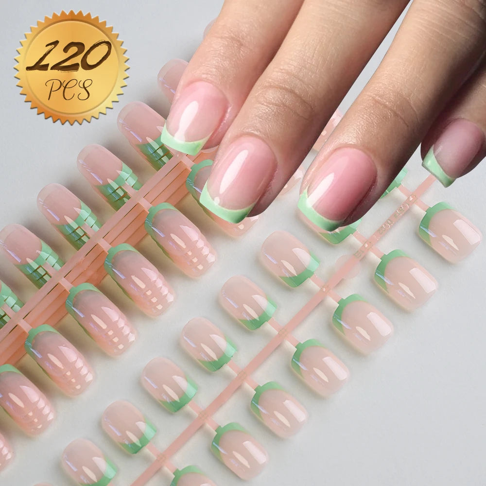 Light Pink Square Press-On Nails 100pc
