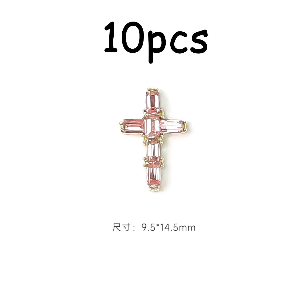 30/20/10PC Pink Ribbon Resin Bow Parts Nail Charms Mix-Style Bow Rhinestone Jewelry 8-12mm Y2K Accessory for DIY Manicure Decora