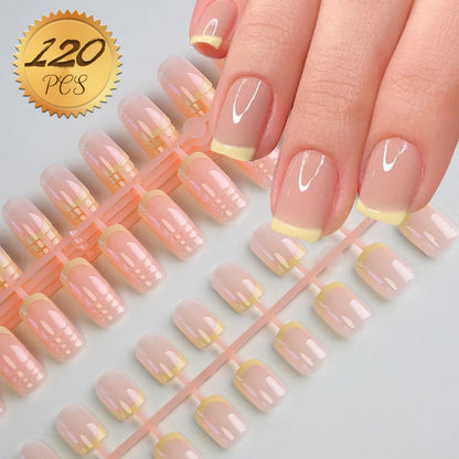 Light Pink Square Press-On Nails 100pc