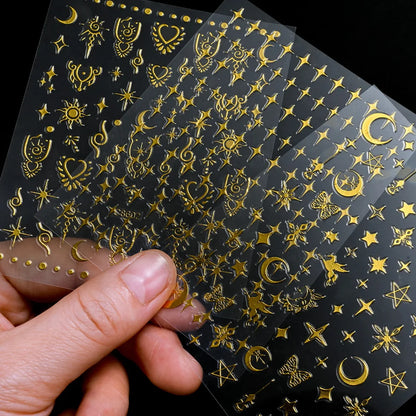 Metallic Nail Transfer Foils 10pc Mirror Gold Silver