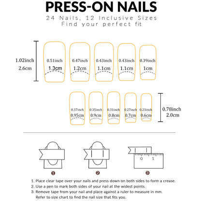 French Gradient Love Press-On Nails