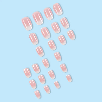 Pink Gradient Oval Press-On Nails