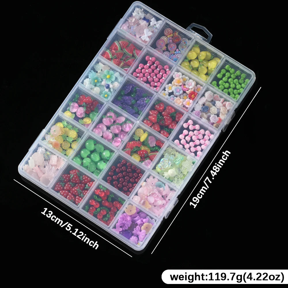 Fruit & Flower Summer Nail Charms Box