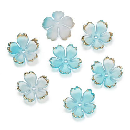 Cherry Blossom Acrylic Beads 50pc