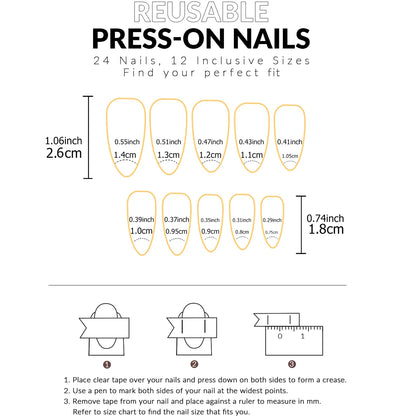 Pink Bow Almond Press-On Nails
