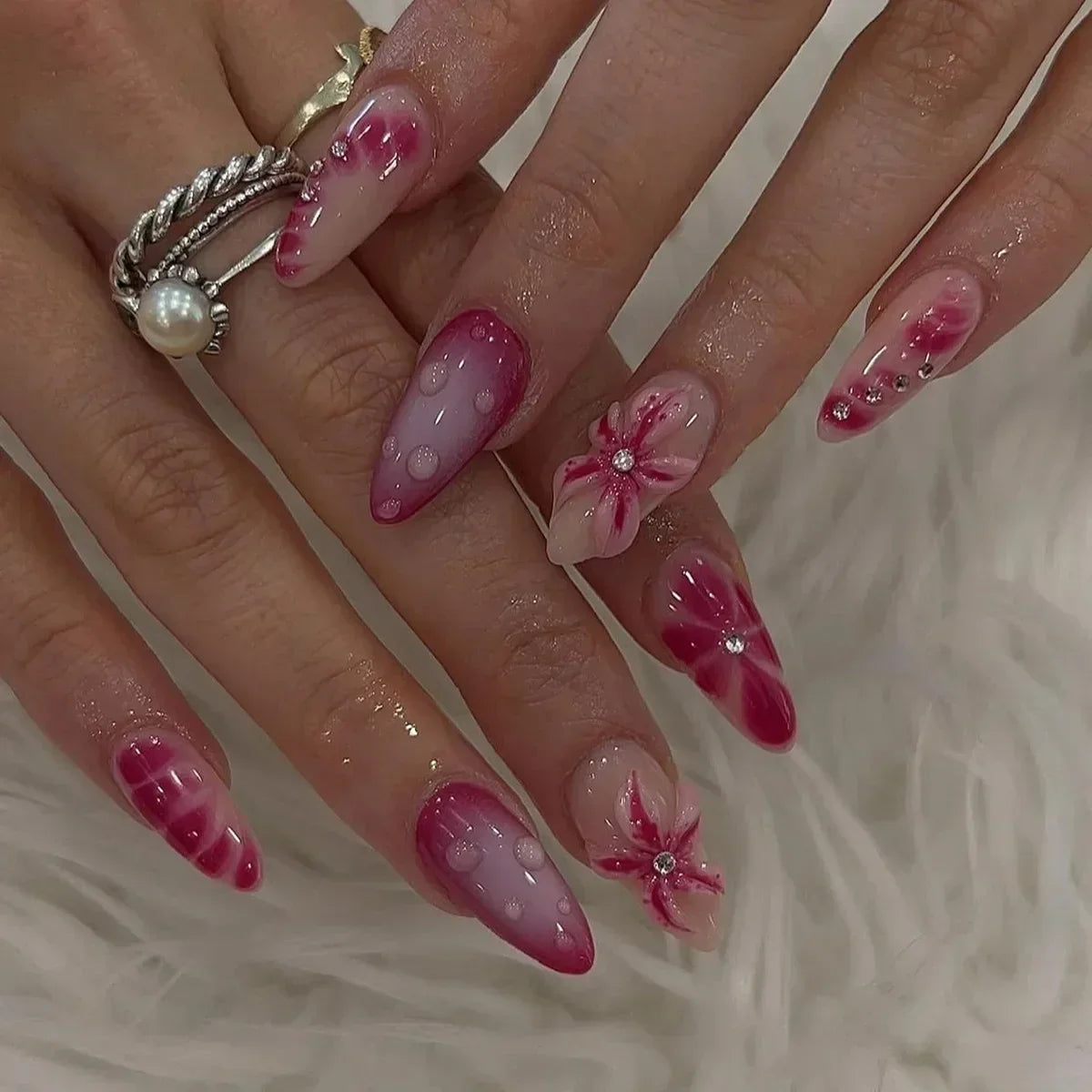 Pink Butterfly Ballet Press-On Nails