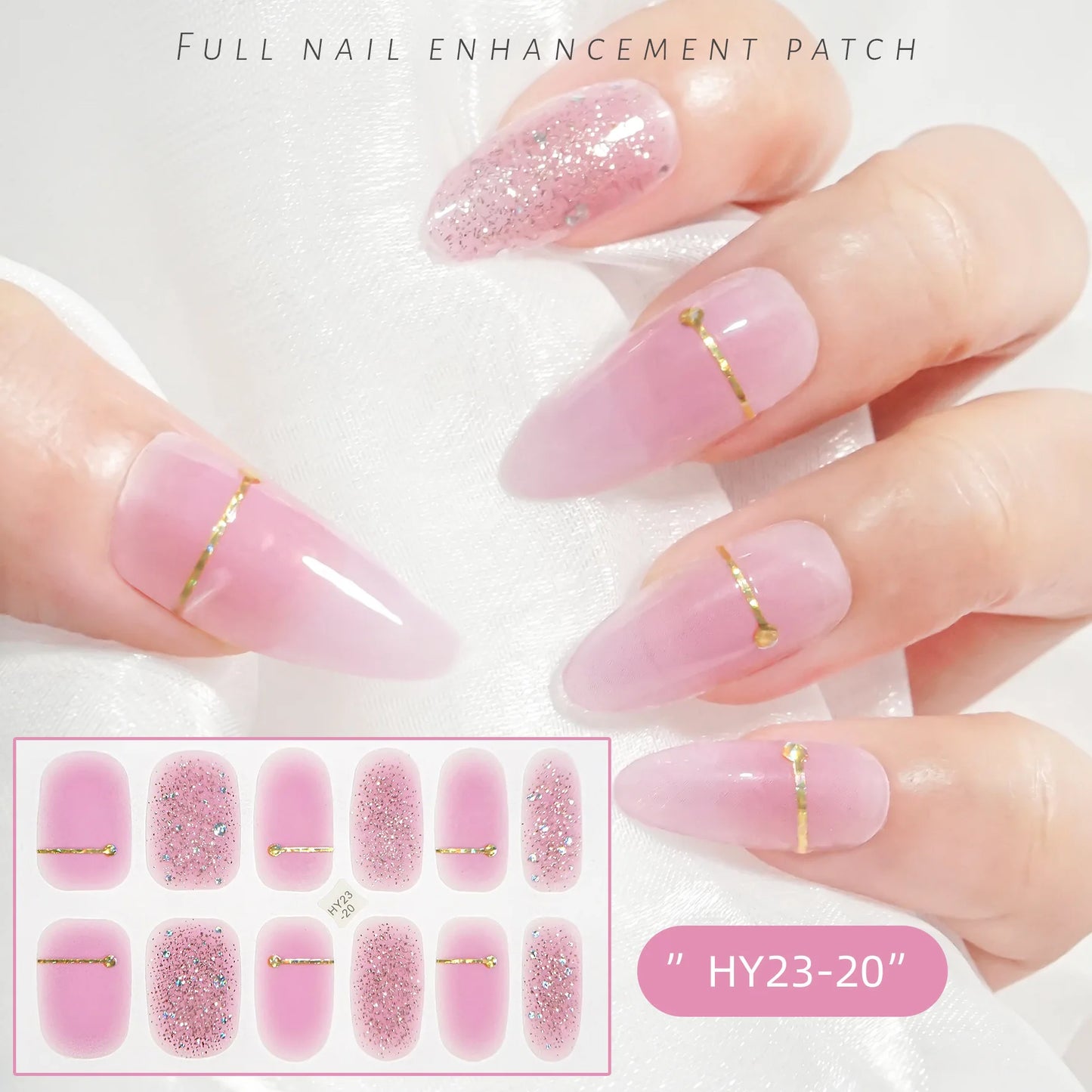 59 Style of Nail Stickers 1Sheet Rhinestones Fashion Nail Wraps Self Adhesive Manicure Decoracion DIY Full Cover Nail Sticker#5-