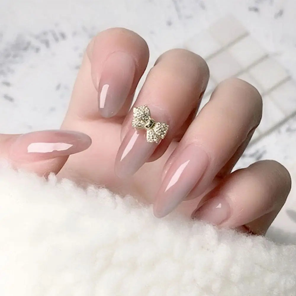 Crystal Bow Butterfly Pearl Nail Charms