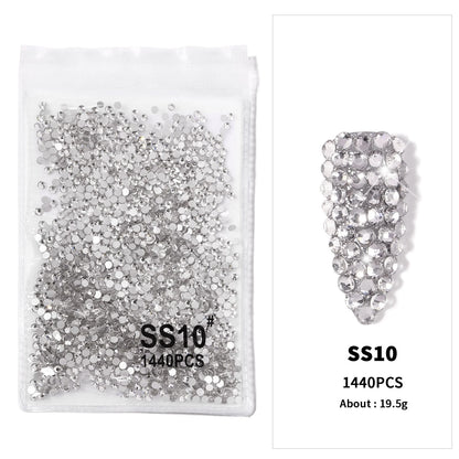 Crystal AB Rhinestone Nail Art Kit 12 Grid