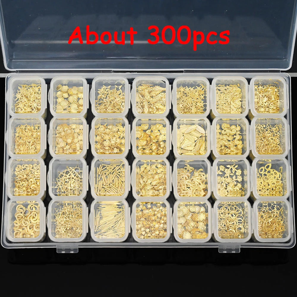 Mix Zircon Rhinestone Nail Charms 100pc