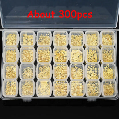 Mix Zircon Rhinestone Nail Charms 100pc