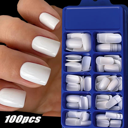 Light Pink Square Press-On Nails 100pc