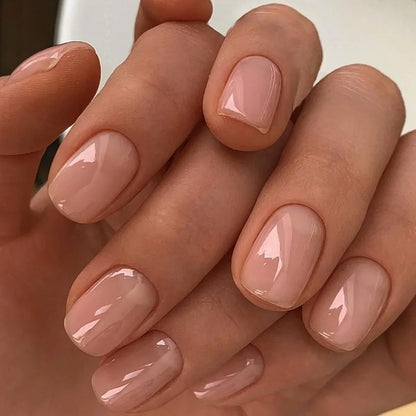 Pink Gradient Oval Press-On Nails