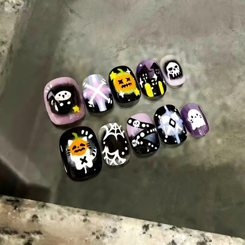 Cute Cartoon Bean Press-On Nails 30pc