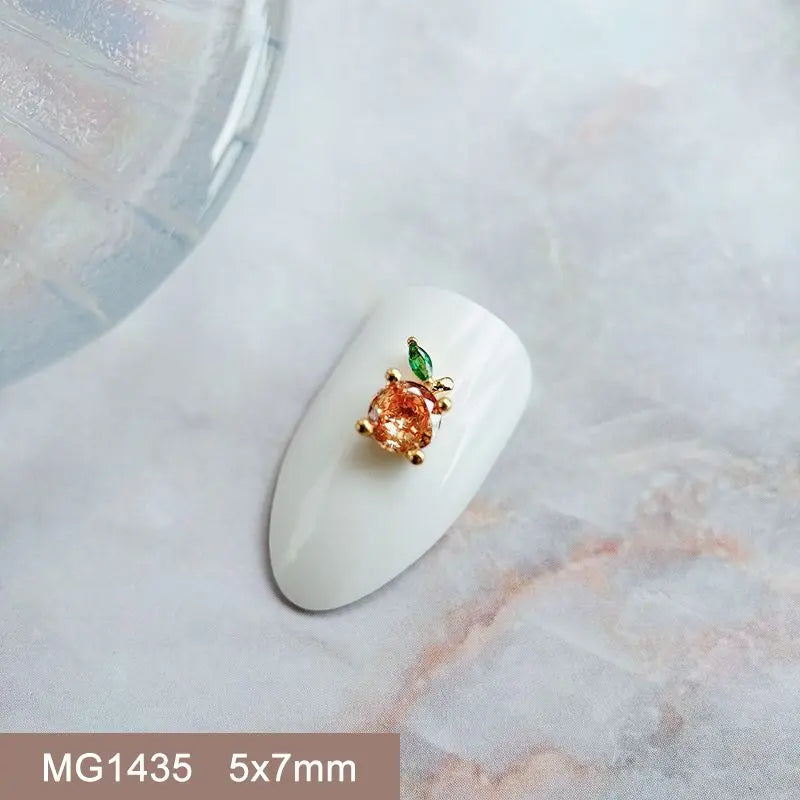 Summer Fruit Zircon Nail Charms 10pc