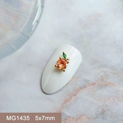 Summer Fruit Zircon Nail Charms 10pc