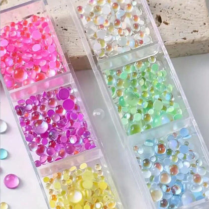 Mermaid Bubble Aurora Glass Nail Charms