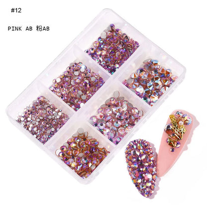 6mm Light Pink Heart Rhinestone 3D Nail Art Charms 50Pcs Flat-Back Crystal Manicure Accessory DIY Love Gems Stone Nail Decor*YK9