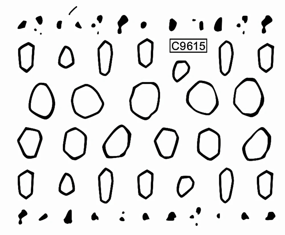 30pcs Black Line Nail Stickers 3D Irregular Line Geometric Pattern Nail Sticker Mysterious Sexy DIY Gothic Style Nail Stickers