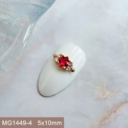 Summer Fruit Zircon Nail Charms 10pc
