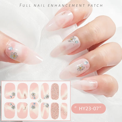 59 Style of Nail Stickers 1Sheet Rhinestones Fashion Nail Wraps Self Adhesive Manicure Decoracion DIY Full Cover Nail Sticker#5-