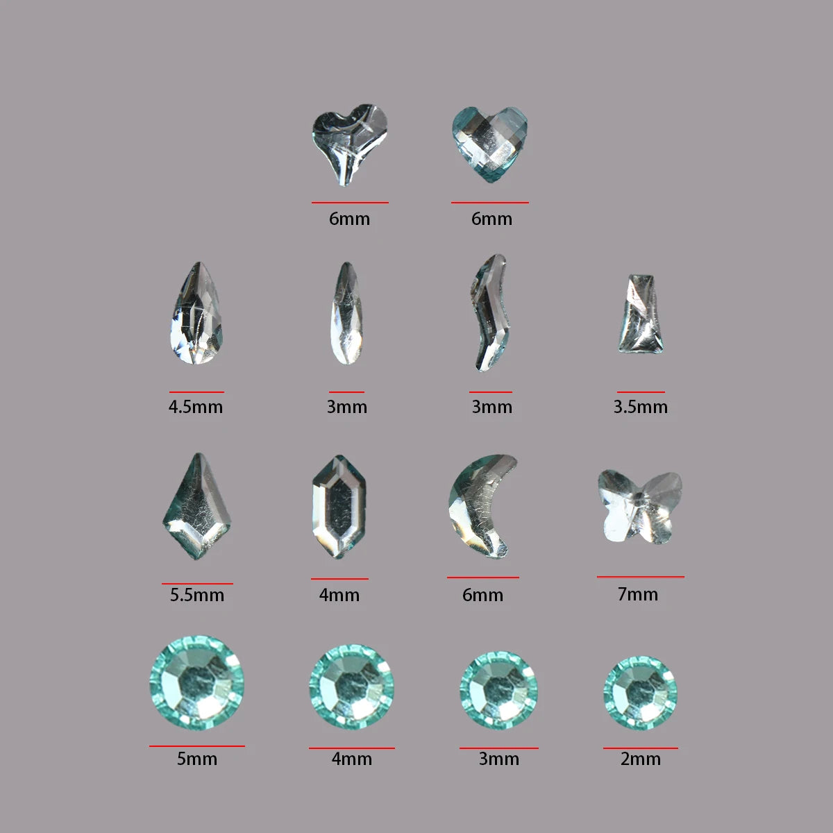 Sweet Dessert Nail Charms Box 12 Grids