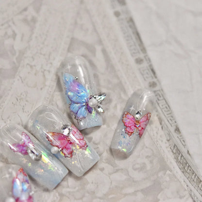 5D Butterfly Aurora Nail Stickers