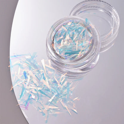 Aurora Glass Ice Cube Nail Foil Stickers 11pc