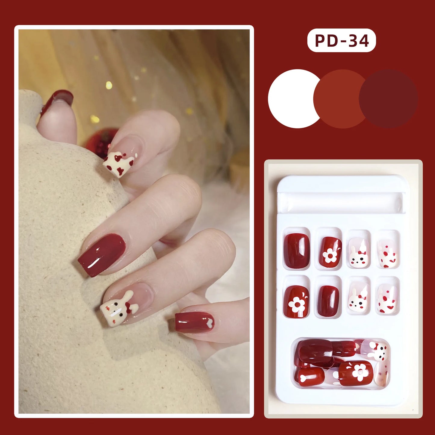 Ocean Star Moon Blue Press-On Nails