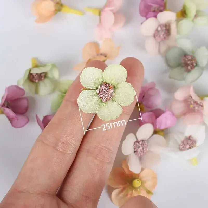 Mini Silk Rose Heads Decor 50pc