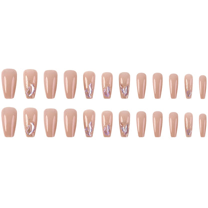 Pink Rhinestone Coffin Press-On Nails