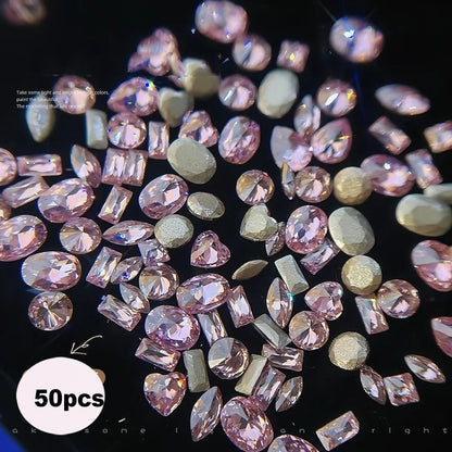 Mixed Crystal Rhinestone Nail Charms 50pc