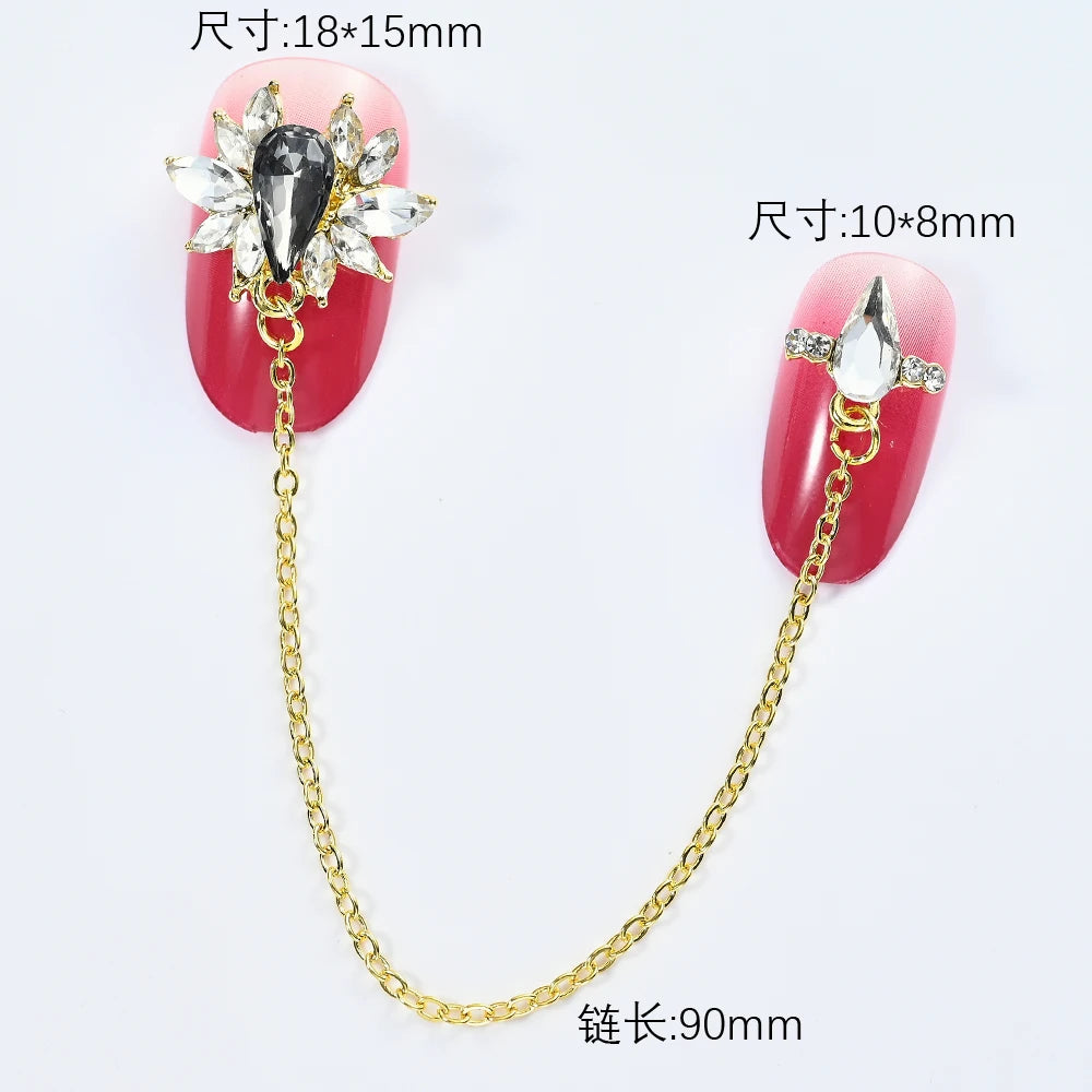 Zircon Pearl Luxury Nail Charms