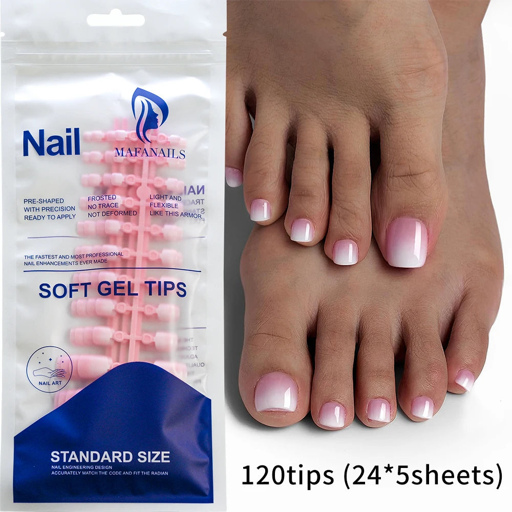 Light Pink Square Press-On Nails 100pc
