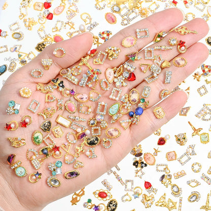 Mixed Crystal Rhinestone Nail Charms 50pc