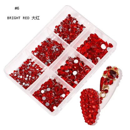 6mm Light Pink Heart Rhinestone 3D Nail Art Charms 50Pcs Flat-Back Crystal Manicure Accessory DIY Love Gems Stone Nail Decor*YK9