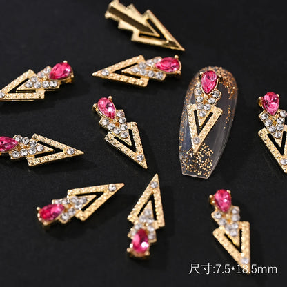 Crystal Alloy French Court Nail Charms