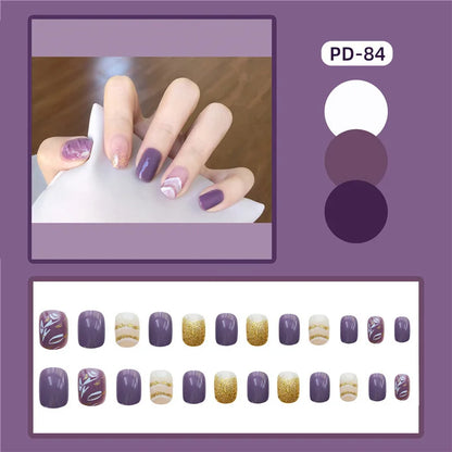 Ocean Star Moon Blue Press-On Nails