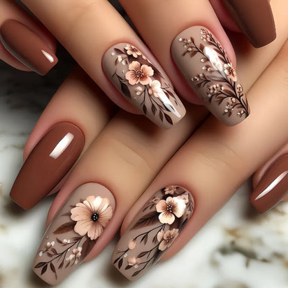 Glitter Butterfly French Press-On Nails