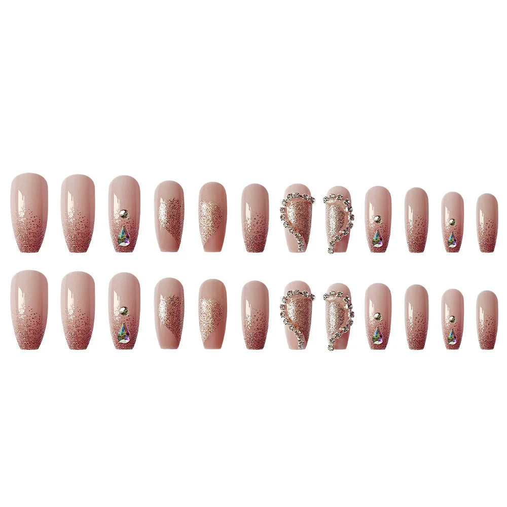 3D Diamond Coffin Press-On Nails