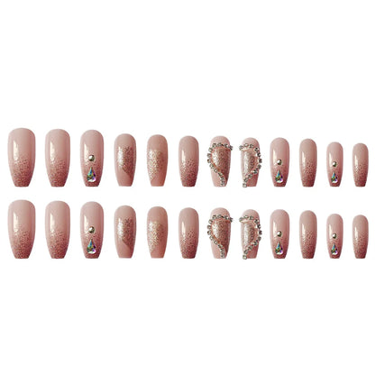 3D Diamond Coffin Press-On Nails
