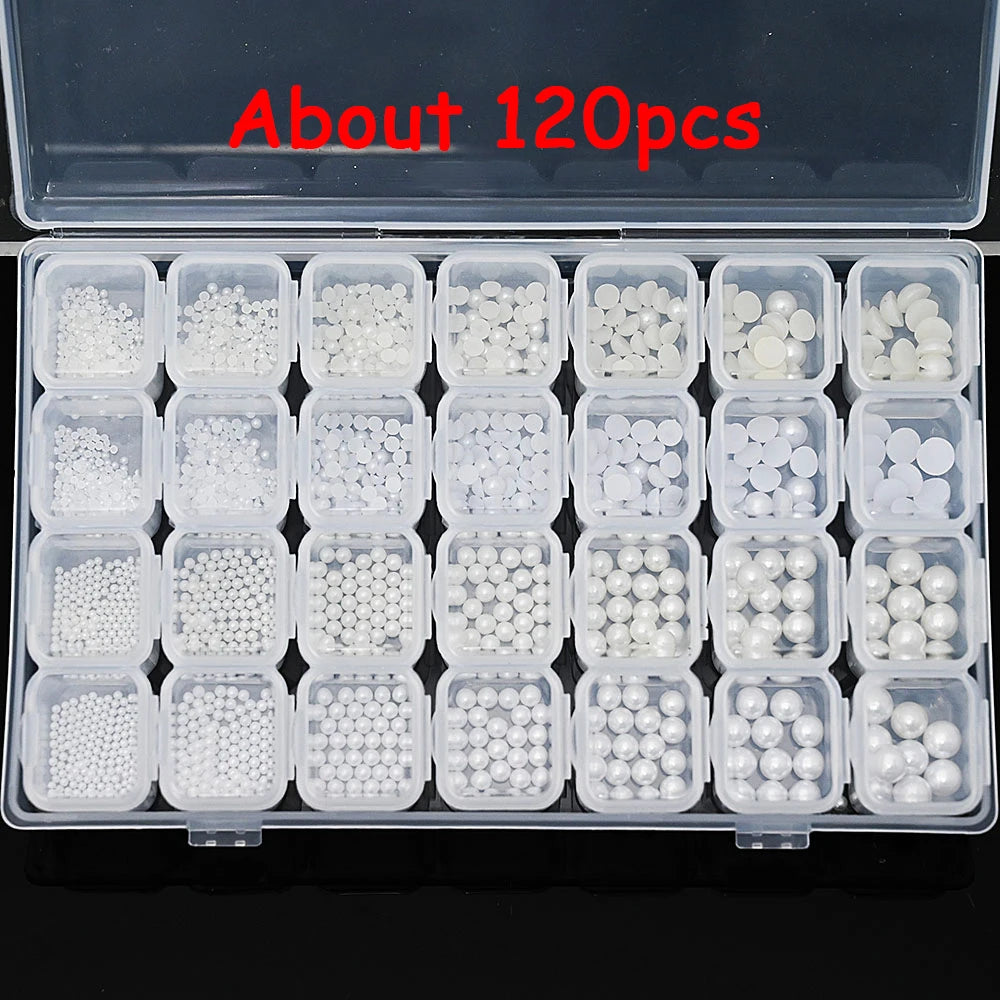 Mix Zircon Rhinestone Nail Charms 100pc