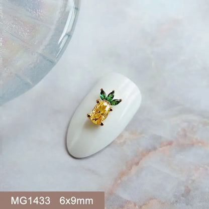 Summer Fruit Zircon Nail Charms 10pc