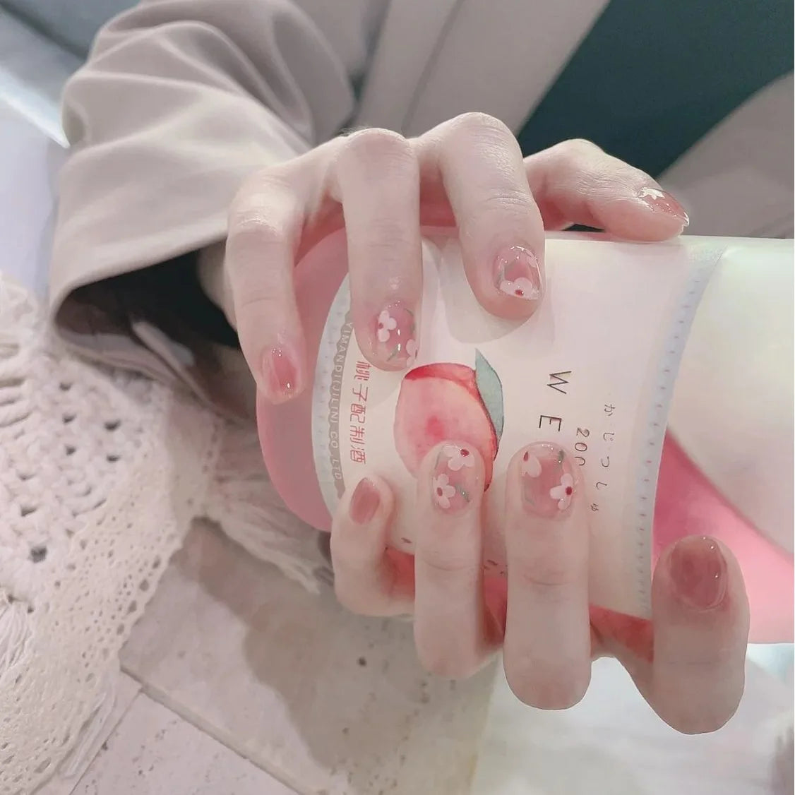 Ocean Star Moon Blue Press-On Nails