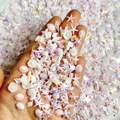 Ocean Theme Shell Starfish Nail Gems 50pc