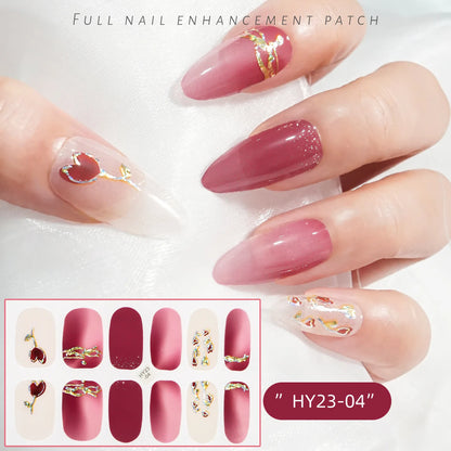 59 Style of Nail Stickers 1Sheet Rhinestones Fashion Nail Wraps Self Adhesive Manicure Decoracion DIY Full Cover Nail Sticker#5-