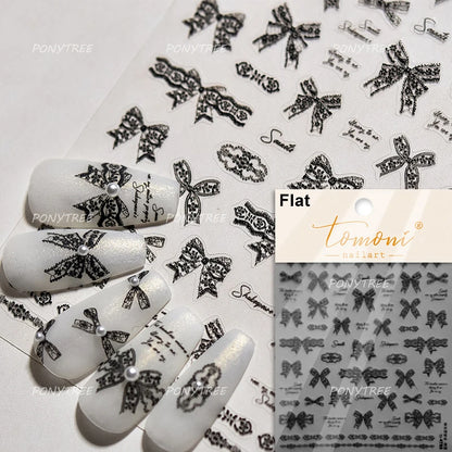 Jelly Bowknot Star Dreamy Nail Art Stickers