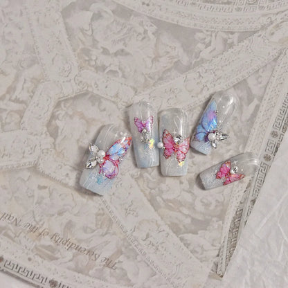 5D Butterfly Aurora Nail Stickers